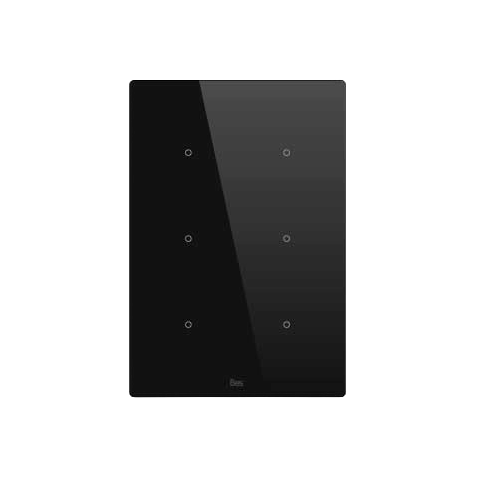Cubik-V6 black Basic push-button 6 areas - Temp and humidity sensor