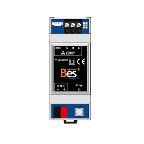 KNX - MITSUBISHI HVAC gateway - DIN format