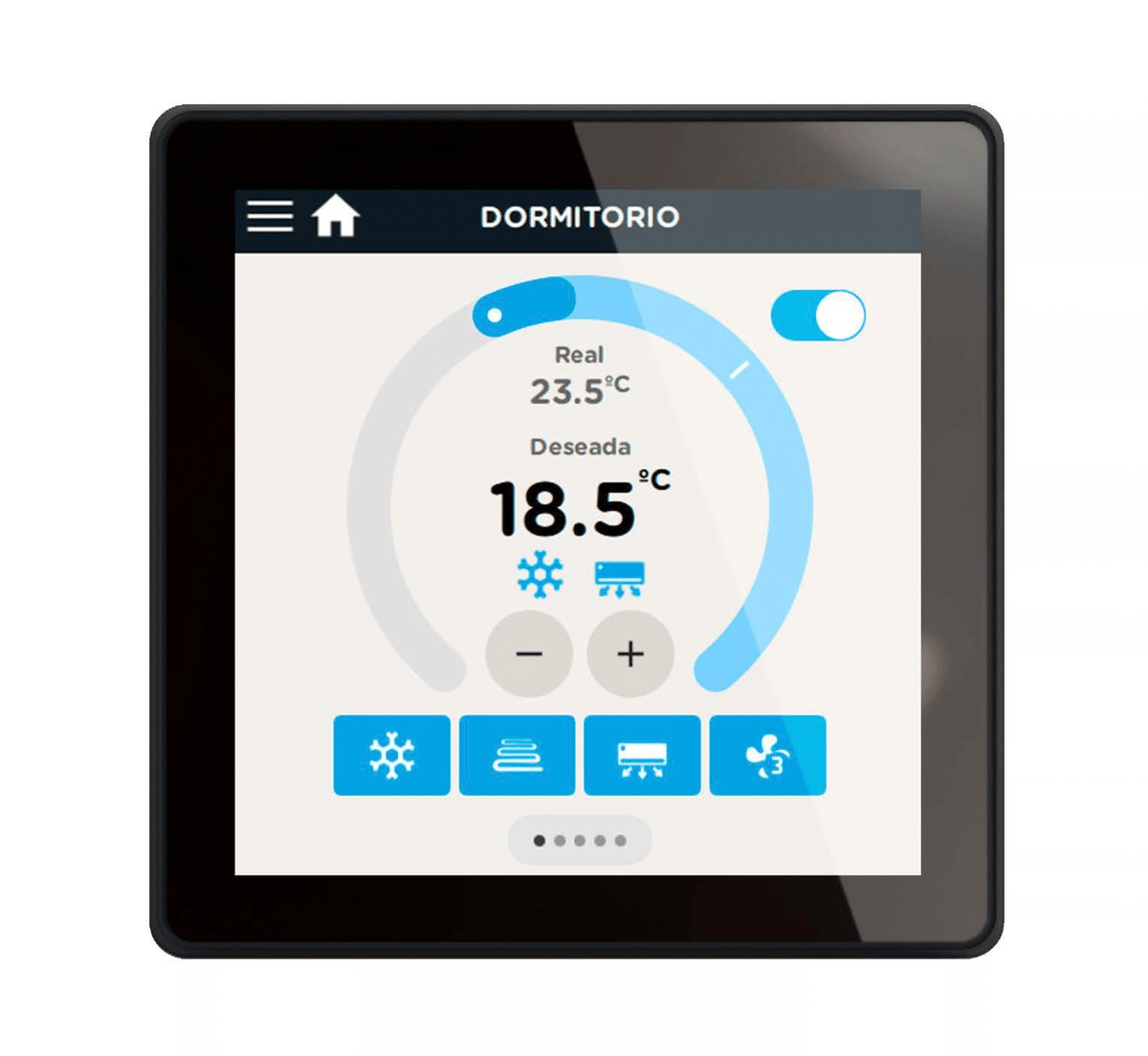 Lauka 4" Black Touch Room Controller