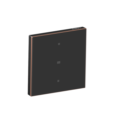 TOUCHLESS 1-Gang Black Push Button