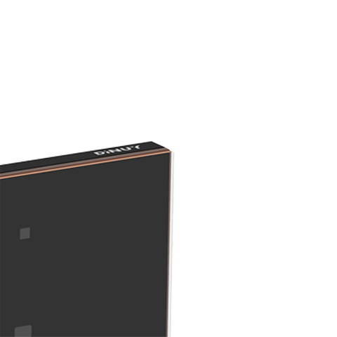 TOUCHLESS 1-Gang Black Push Button