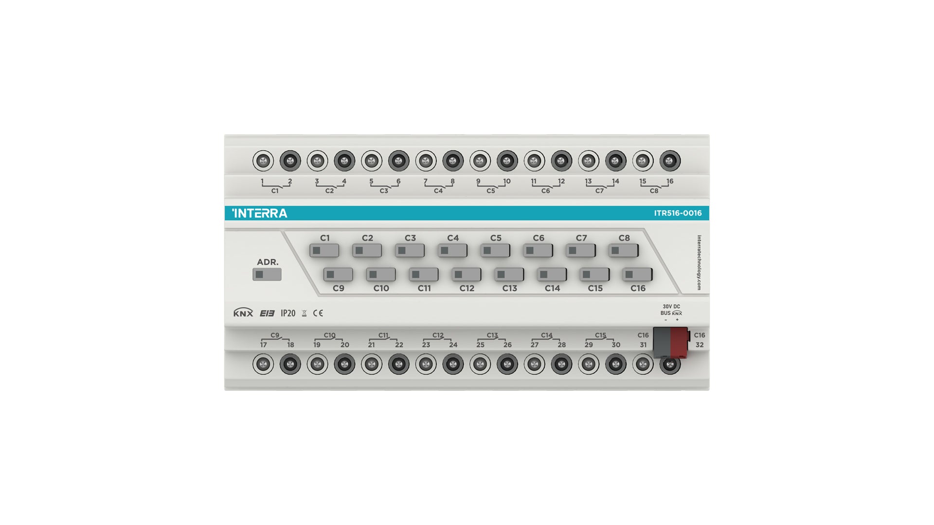16 CHANNEL KNX COMBO SHUTTER + SWITCH ACTUATOR