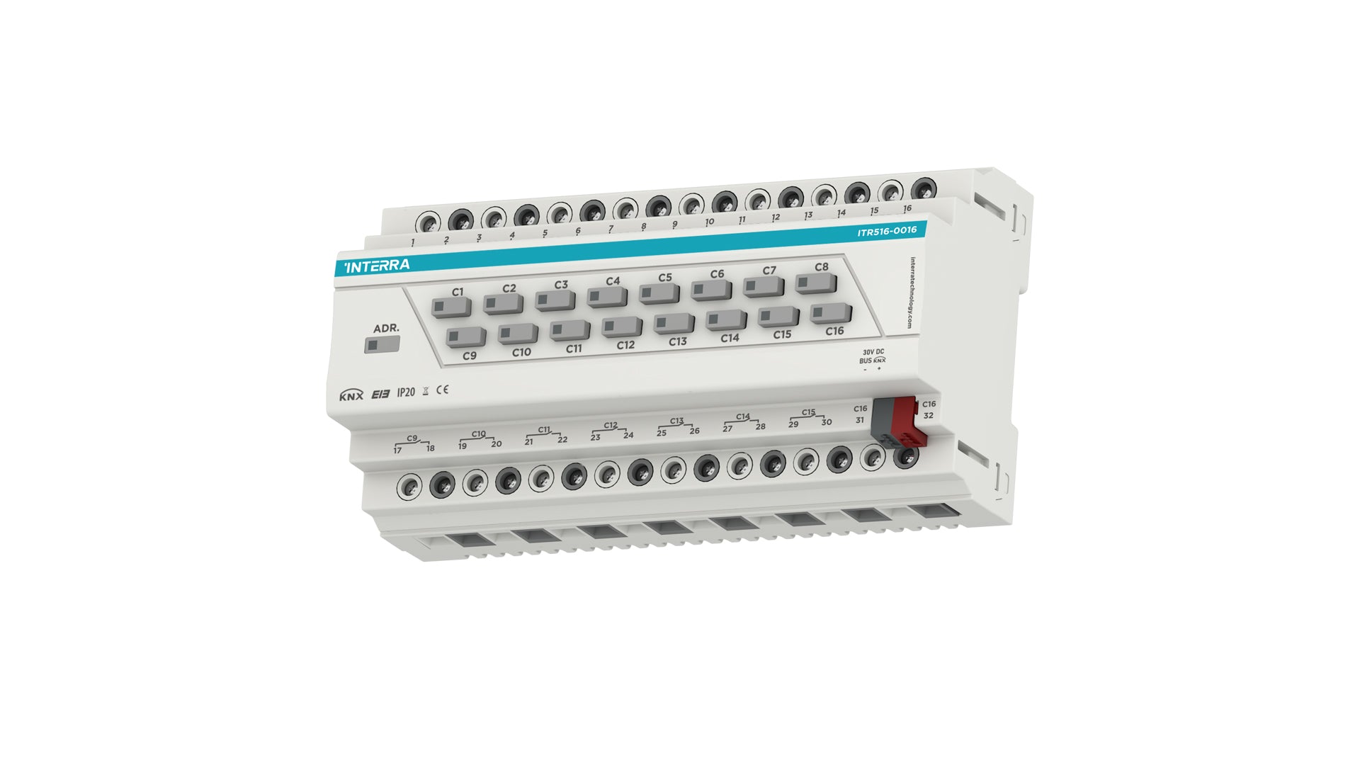 16 CHANNEL KNX COMBO SHUTTER + SWITCH ACTUATOR