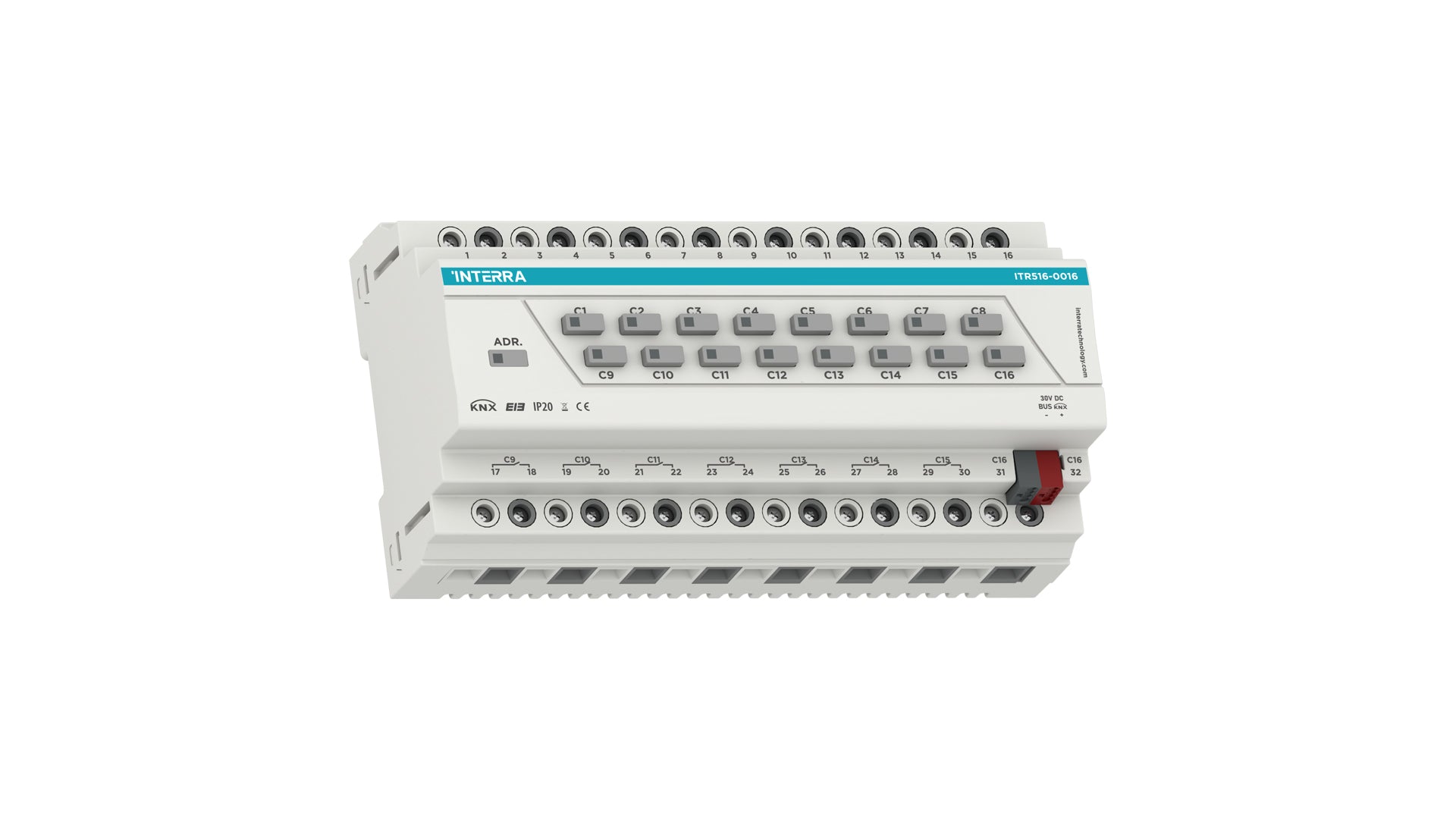 16 CHANNEL KNX COMBO SHUTTER + SWITCH ACTUATOR