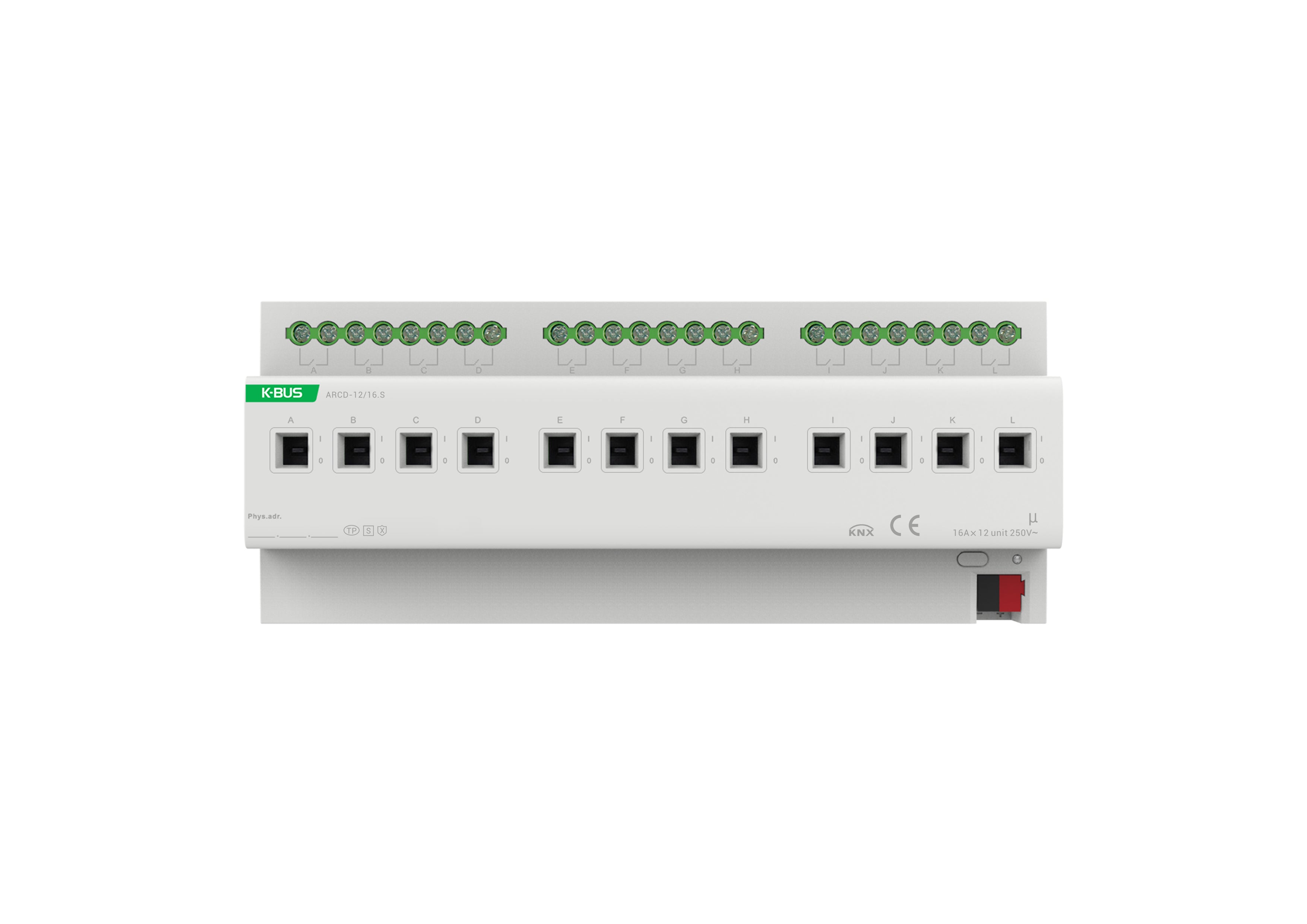 KNX Switch Actuator 12-Fold, 16A, Current Mesurement
