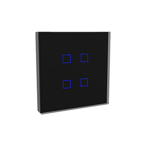 LAUKA CAPACITIVE WALL SWITCH BLACK CHROME FRAME