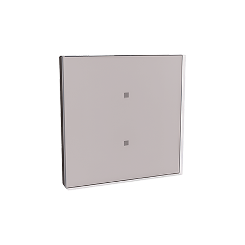Lauka 2 Button Capacitive Wall Switch, White / Chrome Frame
