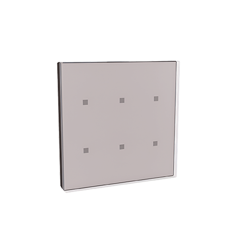 Lauka 6 Button Capacitive Wall Switch, White / Chrome Frame