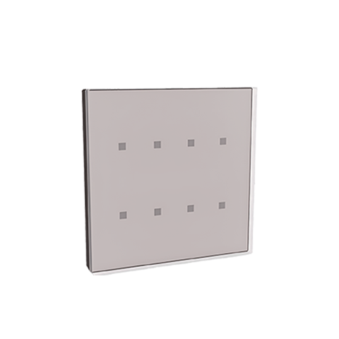 Lauka 8 Button Capacitive Wall Switch, White / Chrome Frame