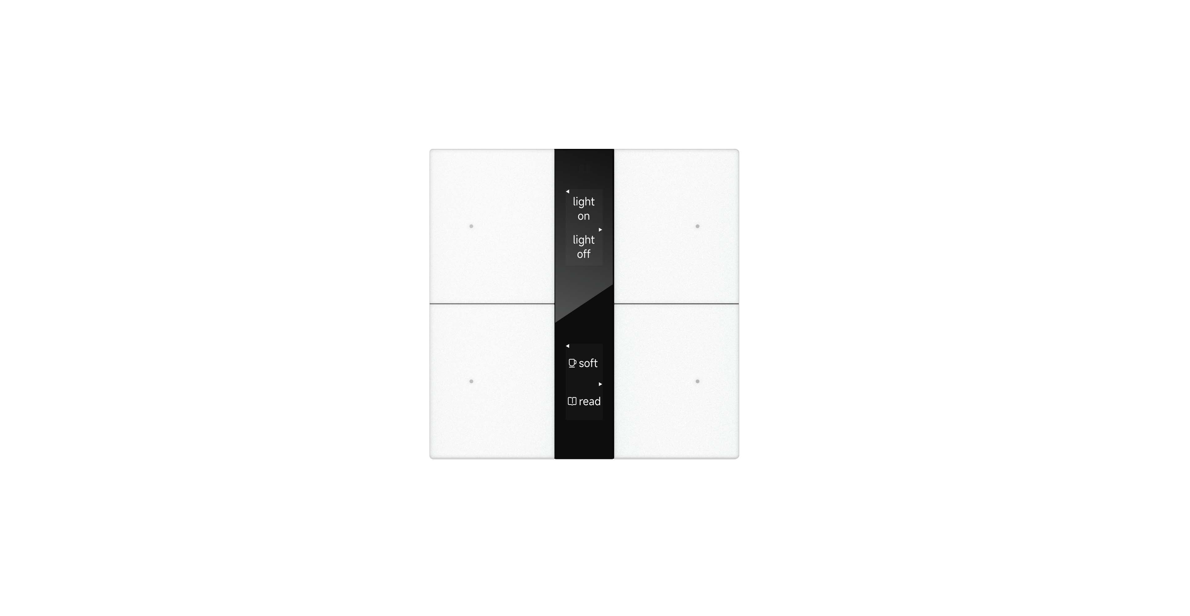 S-series Push Button Sensor Display & Secure, 4 Button, Mirror Glass Display - White