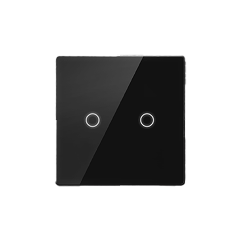 KNX Smart Touch Panel Slim - 2 Button Black
