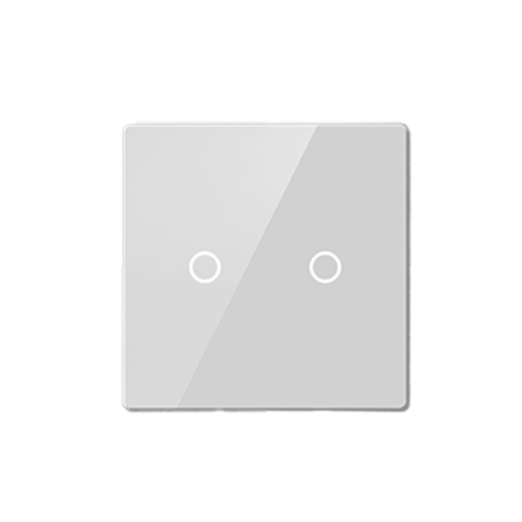 KNX Smart Touch Panel Slim - 2 Button Silver