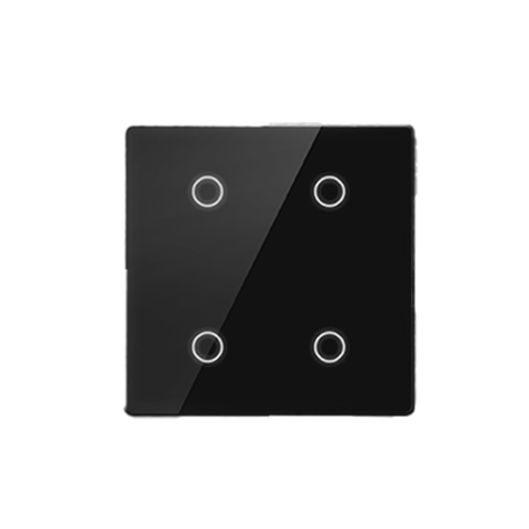 KNX Smart Touch Panel Slim - 4 Button Black