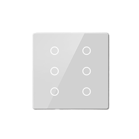 KNX Smart Touch Panel Slim - 6 Button Silver