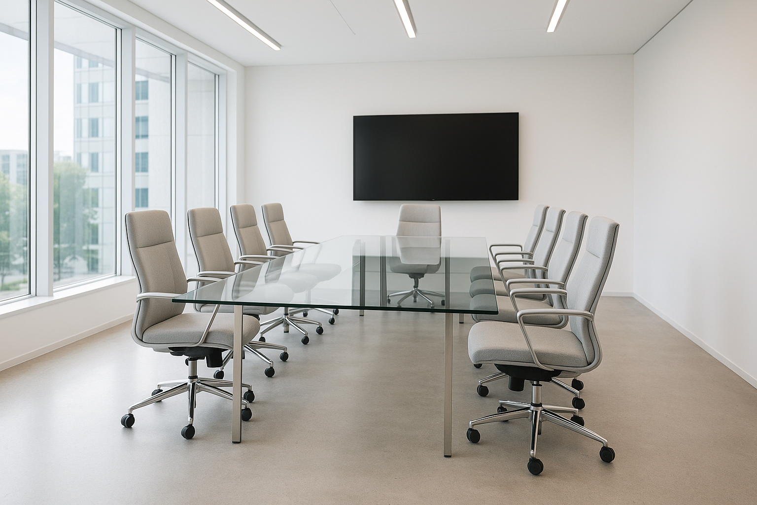 modern bright real conference room