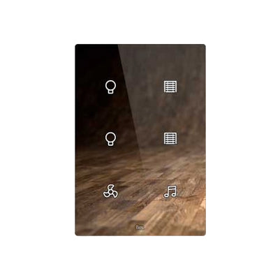 Cubik-V8 black Capriccio push-button 8 areas - Temp and humidity sensor