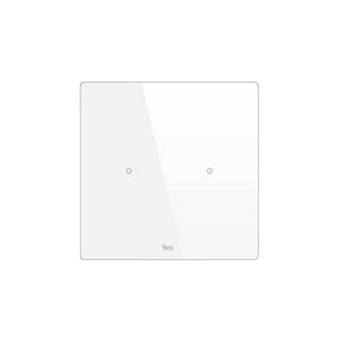 Cubik-SQ2 white Basic push-button 2 areas - Temp and humidity sensor