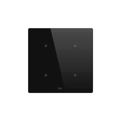 Cubik-SQ4 black Basic push-button 4 areas - Temp and humidity sensor
