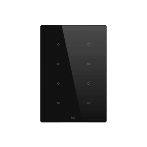 Cubik-V8 black Basic push-button 8 areas - Temp and humidity sensor