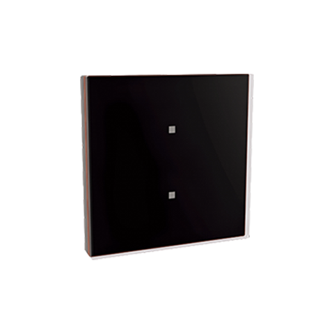 Lauka 2 Button Capacitive Wall Switch, Black / Copper Frame