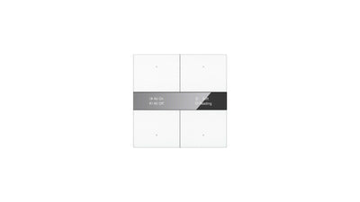 S-series Push Button Sensor Display & Secure, 4 Button, Mirror Glass Display - White