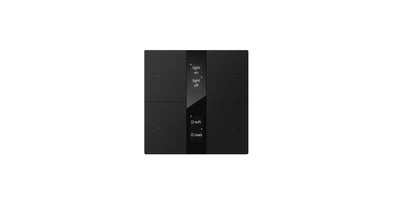 S-series 4 Button with Normal Glass Display Black