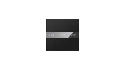 S-series Push Button Sensor Display & Secure, 6 Button, Normal Glass Display - Black