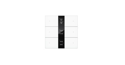 S-series Push Button Sensor Display & Secure, 6 Button, Mirror Glass Display - White