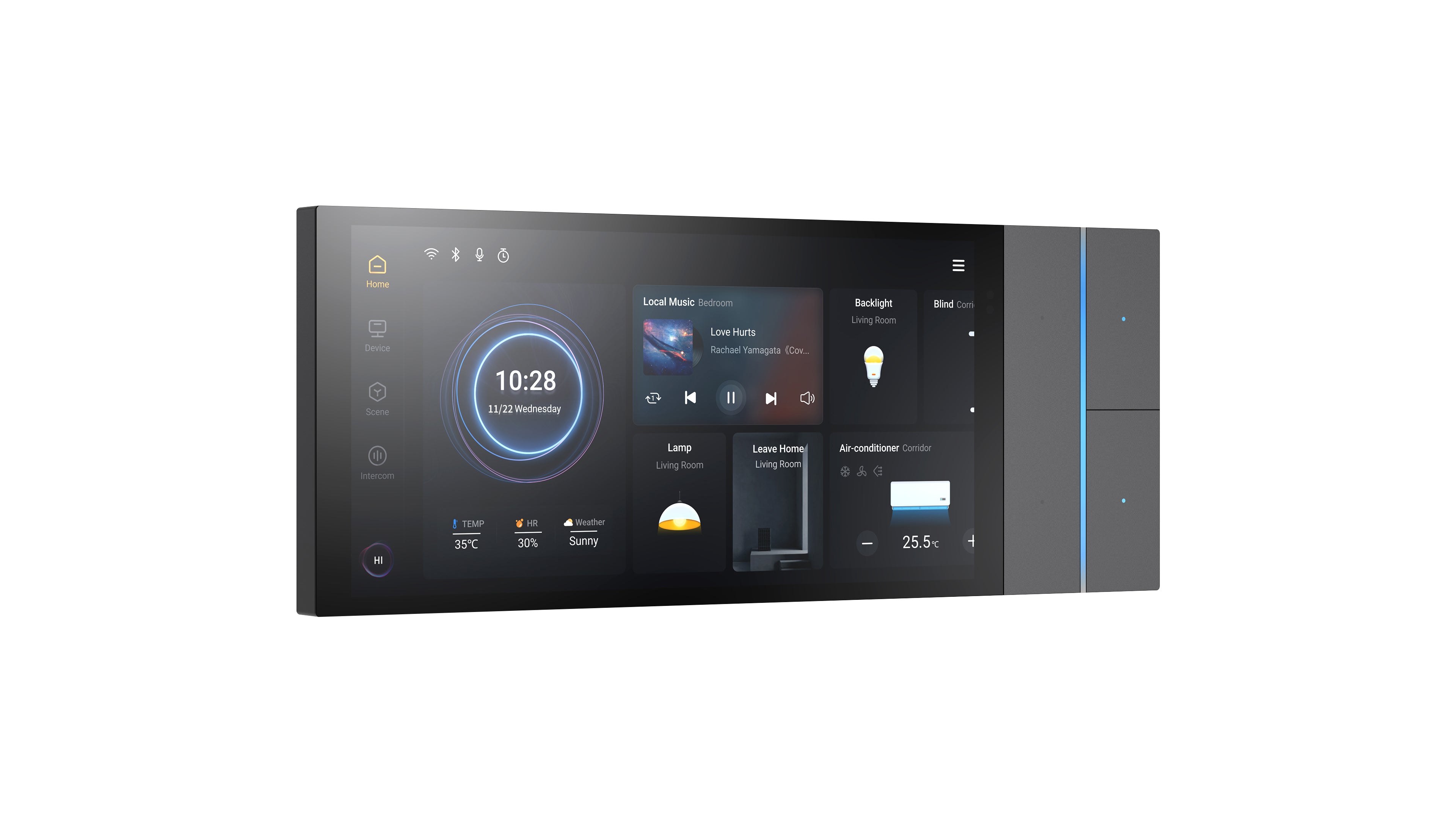 KNX Smart Touch S7 with secure (KNX+Intercom+App Server) - Black