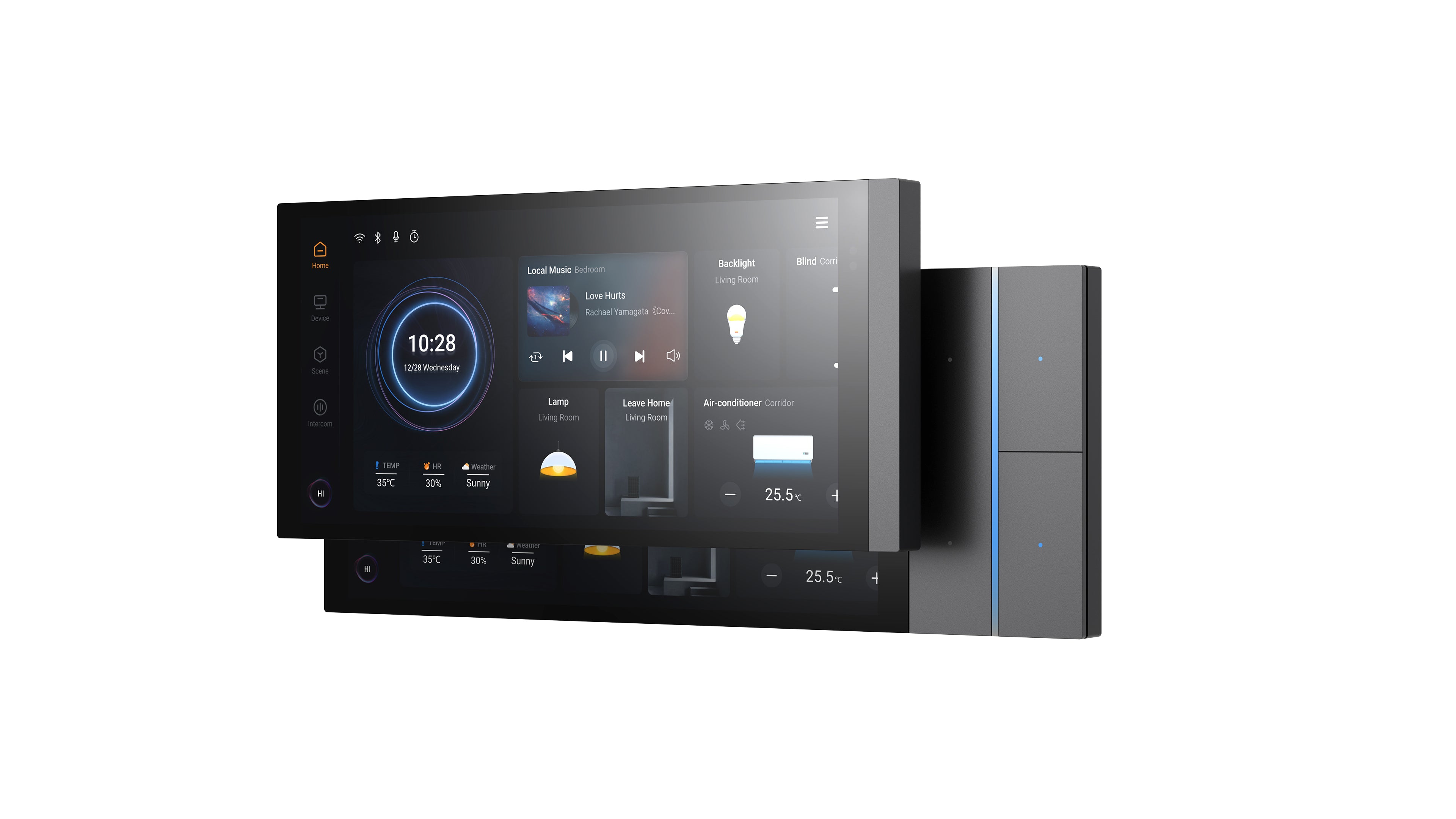 KNX Smart Touch S7 with secure (KNX+Intercom+App Server) - Black