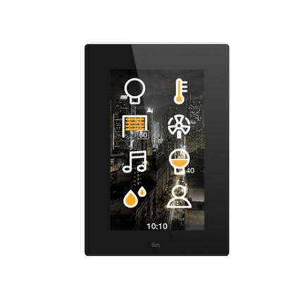 4.3" Vertical touch screen - Integrated Web server - Black