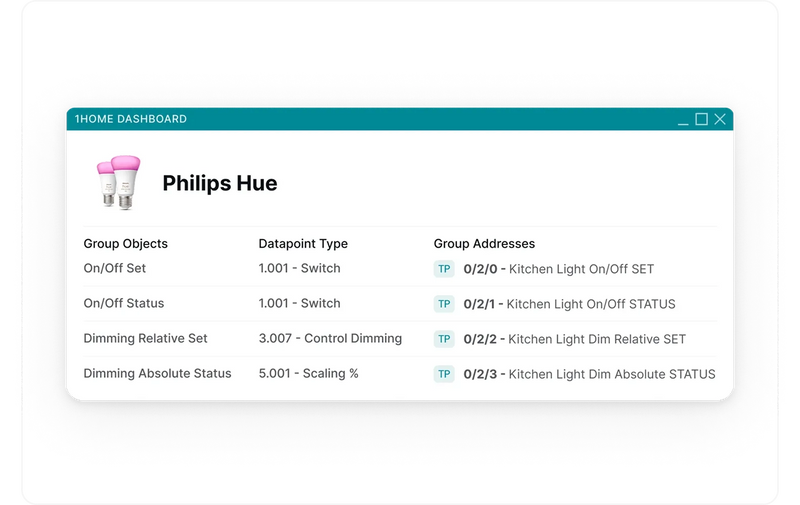 Link group addresses to your Matter device in 1Home